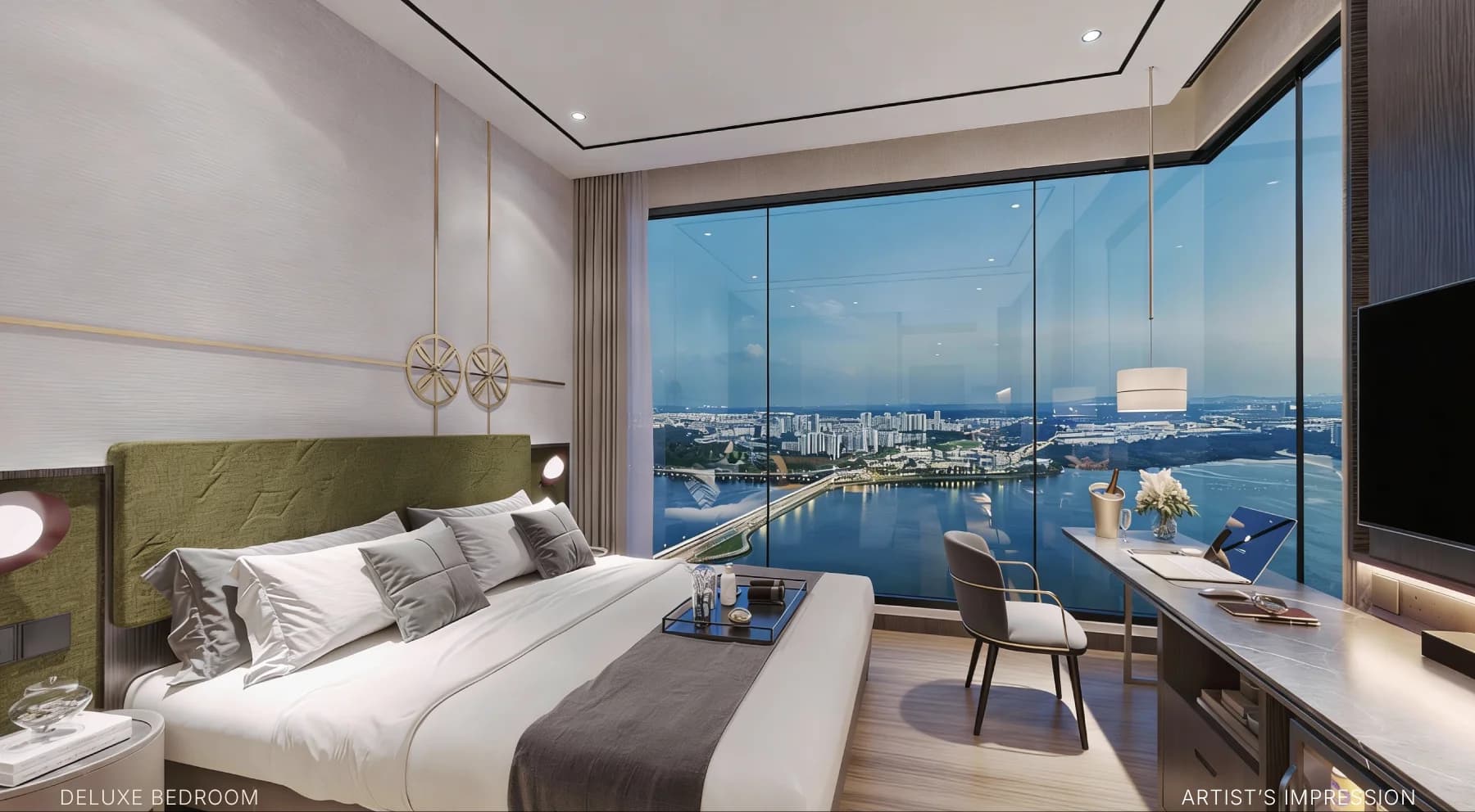 Deluxe suite bedroom at Richmond JBCC, Johor Bahru