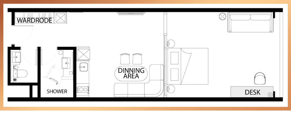 Richmond JBCC Type C · Suite with Living & Dining —